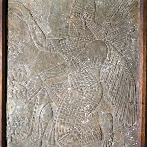 Stone slab depicting King Ashurbanipal I (668-626 BC) (stone)