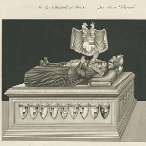 Stone - Tomb of William Crompton: sepia drawing, nd [19th cent] (drawing)