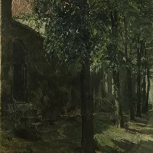 Street in Lubeck, Germany (oil on canvas)