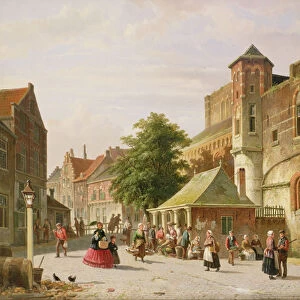A Street Scene in Amsterdam