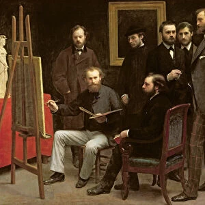 Studio at Batignolles, 1870 (oil on canvas)