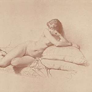 Study of a Reclining Female Nude, 1885 (lithograph)