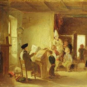 A Study for The Schoolroom (oil on panel)