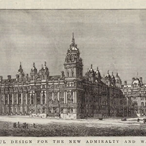 The Successful Design for the New Admiralty and War Office Building (engraving)
