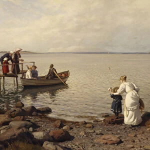 Summer life at the beach, 1899 (oil on canvas)