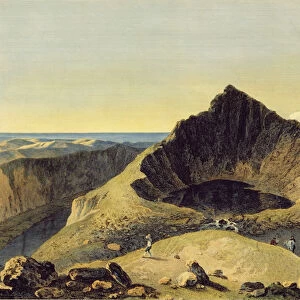 The Summit of Cader Idris Mountain, 1775 (engraving with w / c on paper)