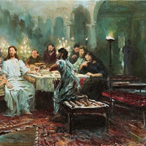 The Last Supper par Repin, Ilya Yefimovich (1844-1930), 1903 - Oil on canvas, 63, 2x103