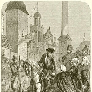 Suvaroff and the Russian Troops entering Warsaw (engraving)