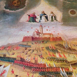 The Swedish Siege of the Monastery of Jasna Gora in 1655 (colour litho)