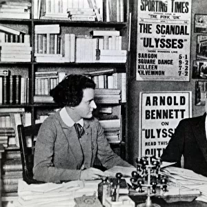 Sylvia Beach and James Joyce, c. 1922 (b / w photo)