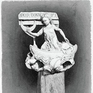 Symbolic representation of the Moon - repro. of a sculpture of the Ducal Palace, Venice, 14th century, A. D
