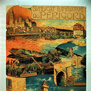 Syndicat D Initiative du Perigord, c. 1900 (colour litho)