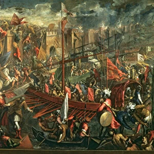 The Taking of Constantinople (oil on canvas)