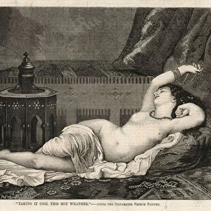 Taking it cool this hot weather - after the celebrated French picture (engraving)