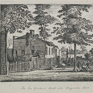 The Tea Gardens, north side Bayswater Road, c. 1780 (litho)