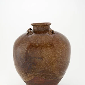 Tea-leaf storage jar, named Chigusa, mid 13th-mid 14th century (stoneware with iron glaze)