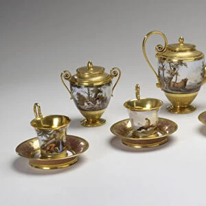 Tea Service for Twelve, Sevres Porcelain Factory, Paris, 1807-08 (porcelain