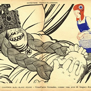 The Temoin, Satirical in Colors, 1933_12_31: Nationalism, Cross gammee - Marianne