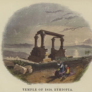 Temple of Isis, Ethiopia (coloured engraving)