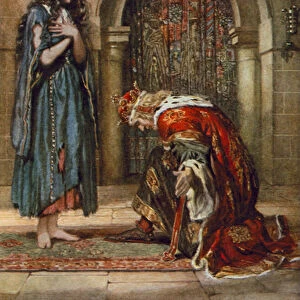 Tennyson, The Beggar-Maid (colour litho)