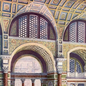 Tepidarium of the Baths of Caracalla in its Pristine Beauty (colour litho)