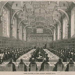 Term dinner in the Middle Temple Hall (engraving)