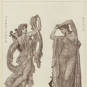 Terpsichore and Erato, by Henry Holiday (engraving)