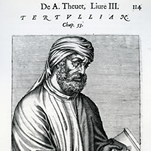 Tertullian, illustration from Andre Thevets Des vrais pourtaits et vies