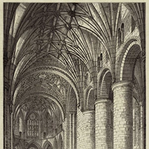 Tewkesbury Abbey, Proposed Restoration of Choir (engraving)