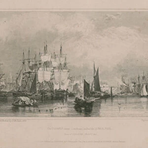 The Thames near Limehouse: Lower Pool (engraving)