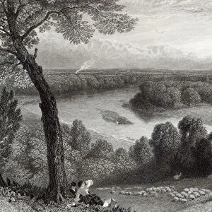 The Thames from Richmond Hill, engraved by J. Saddler, printed by Cassell, Petter & Galvin