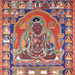 A Thang-Ka depicting the Mahasiddha Bir Va Pa, c. 1600 (painted fabric)