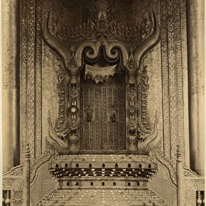 The The-ha-thana or the Lions throne in the Myei-nan or Main Audience Hall in