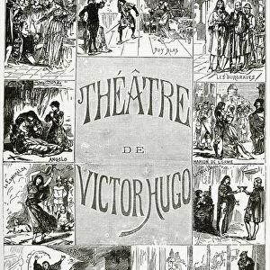 Theatre de Victor Hugo, 19th Century (b / w engraving)