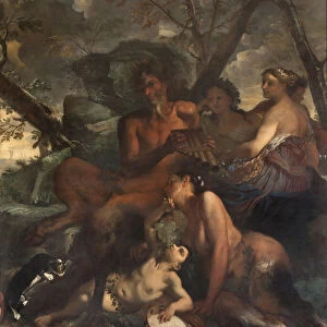 Thee feeding of Bacchus, Myth of Orpheus (oil on canvas)