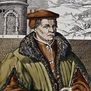 Thomas Muntzer, c. 1600 (hand coloured woodcut)
