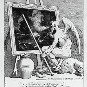 Time smoking a Picture, 1761 (engraving)
