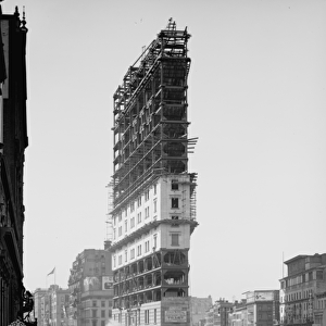 Times Building under construction, New York, N. Y. c. 1903 (b / w photo)