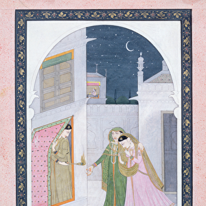The Timid Bride, Kangra, c. 1820 (gouache on paper)