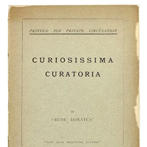 Title Page of Curiosissima Curatoria by Rude Donatus, Oxford