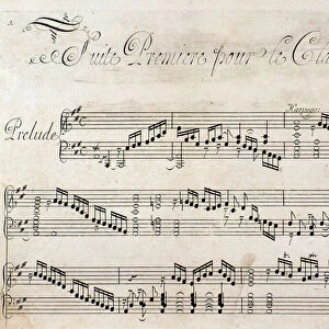Title page of musical score of Suite of instrumental pieces by G F Handel