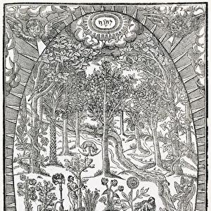 Title page from Paradisi Sole; Paradisus Terrestris, 1629 (engraving)