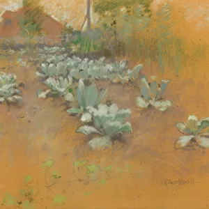 Tobacco Patch, c. 1895-1899 (pastel on brown paper)