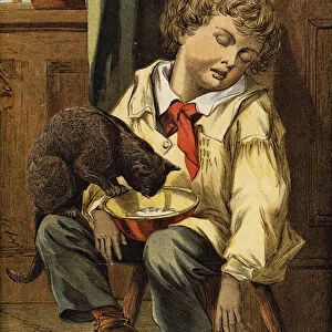 Toms supper (coloured engraving)