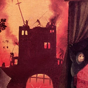 Tondals Vision, detail of the burning gateway (panel) (detail of 61761)