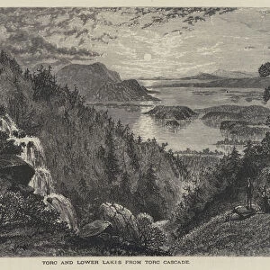 Torc and Lower Lakes from Torc Cascade (engraving)