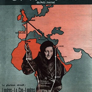 Tour of the English aviator Amy Mollison (1903-1941): London (England), Barcelona (Spain)