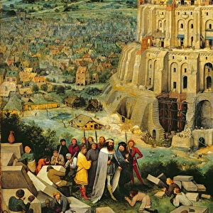Tower of Babel, 1563 (oil on panel) (detail of 345)