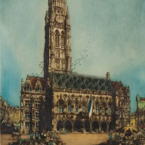Town Hall, Arras (etching)