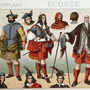 Traditional Scottish Costumes - in "Le costume historique"